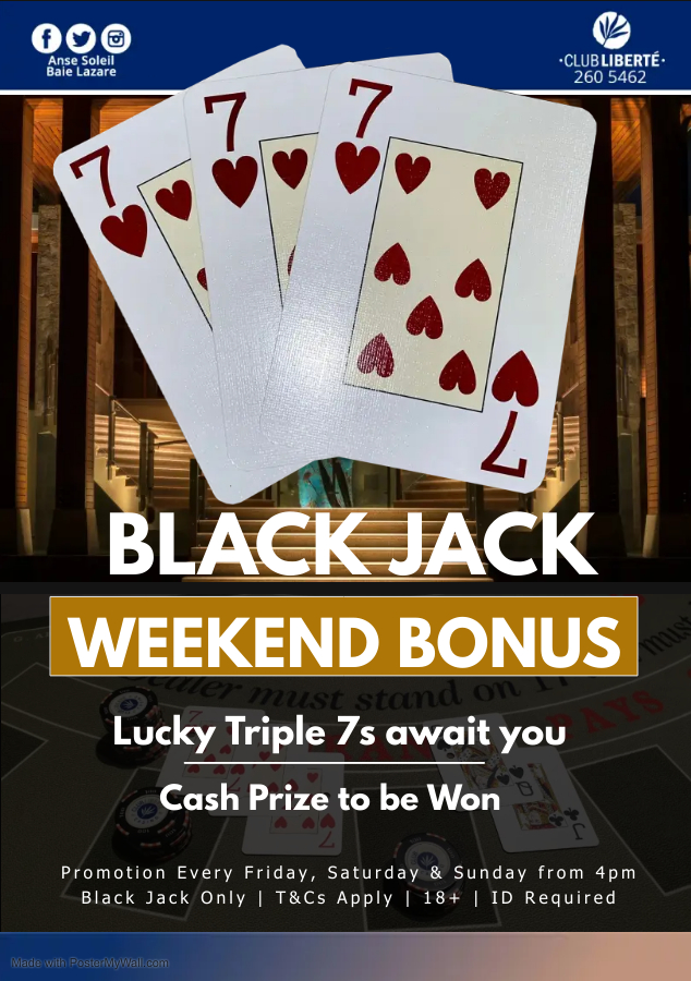 BlackJack Triple 7s Promotion