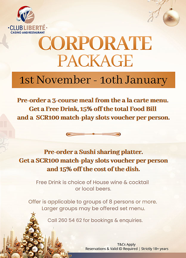 Corporate Festive Package 2024 - Seychelles